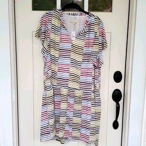 Loft Striped Summer Lightweight Dress NWT